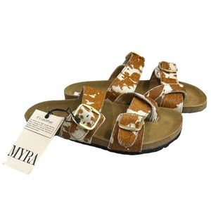 Myra Genuine Cowhide Leather Cuddle Sandals - Women’s Size 7